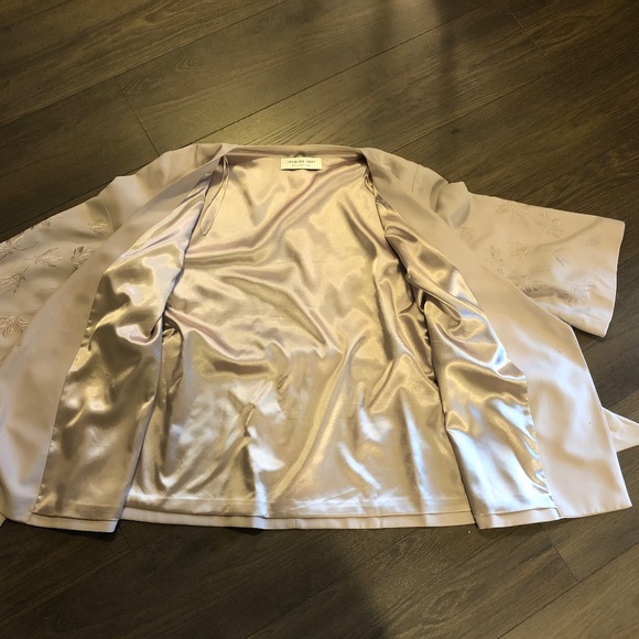 Kimono style Jacques Vert Embroidered lilac jacket - Picture 5 of 9
